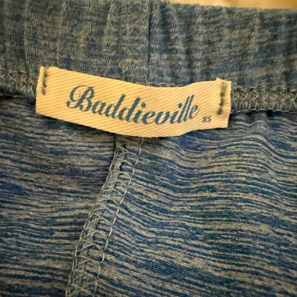 Baddieville “Mine Again” Jumpsuit – Blue, Ruched Legs – XS - Picture 3 of 3